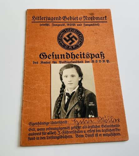 BDM Health Ausweis  dated 1938